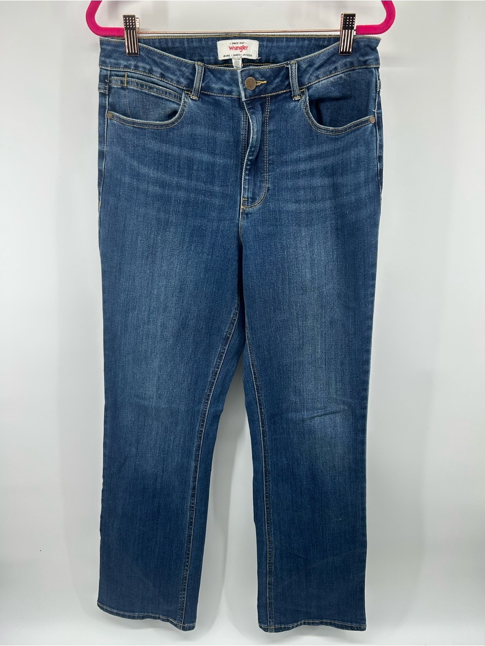 Wrangler Women's Dark Blue Straight-Leg Jeans